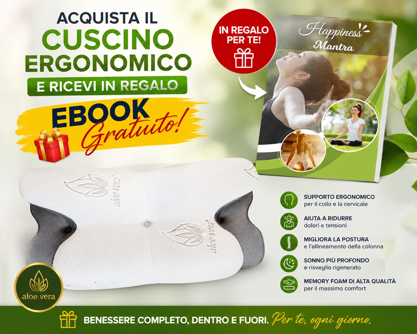 Cuscino Cervicale  in Memory Foam Aura™ | dolcecollo