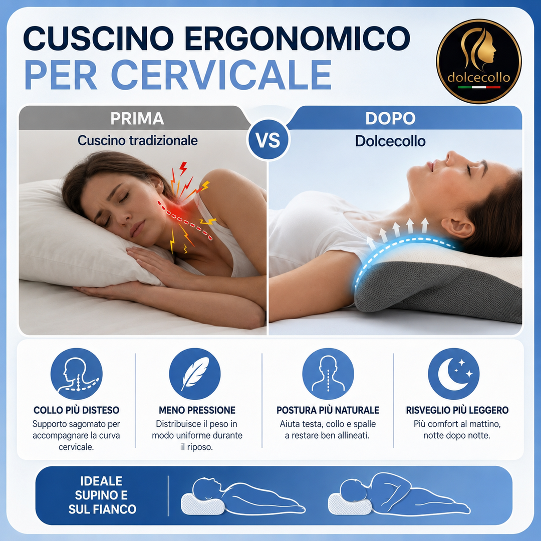 Cuscino Cervicale  in Memory Foam Aura™ | dolcecollo
